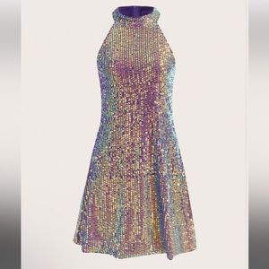 Multicolored Sequin Dress